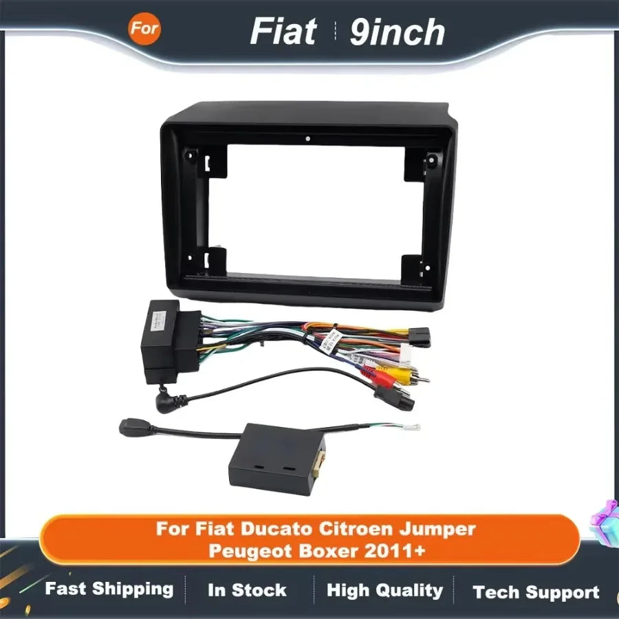 9 Inch Car Radio Frame Fitting Kit for FIAT DUCATO CITROEN JUMPER PEUGEOT BOXER 2011+ Android CANBUS Dash Panel Adapter Kit