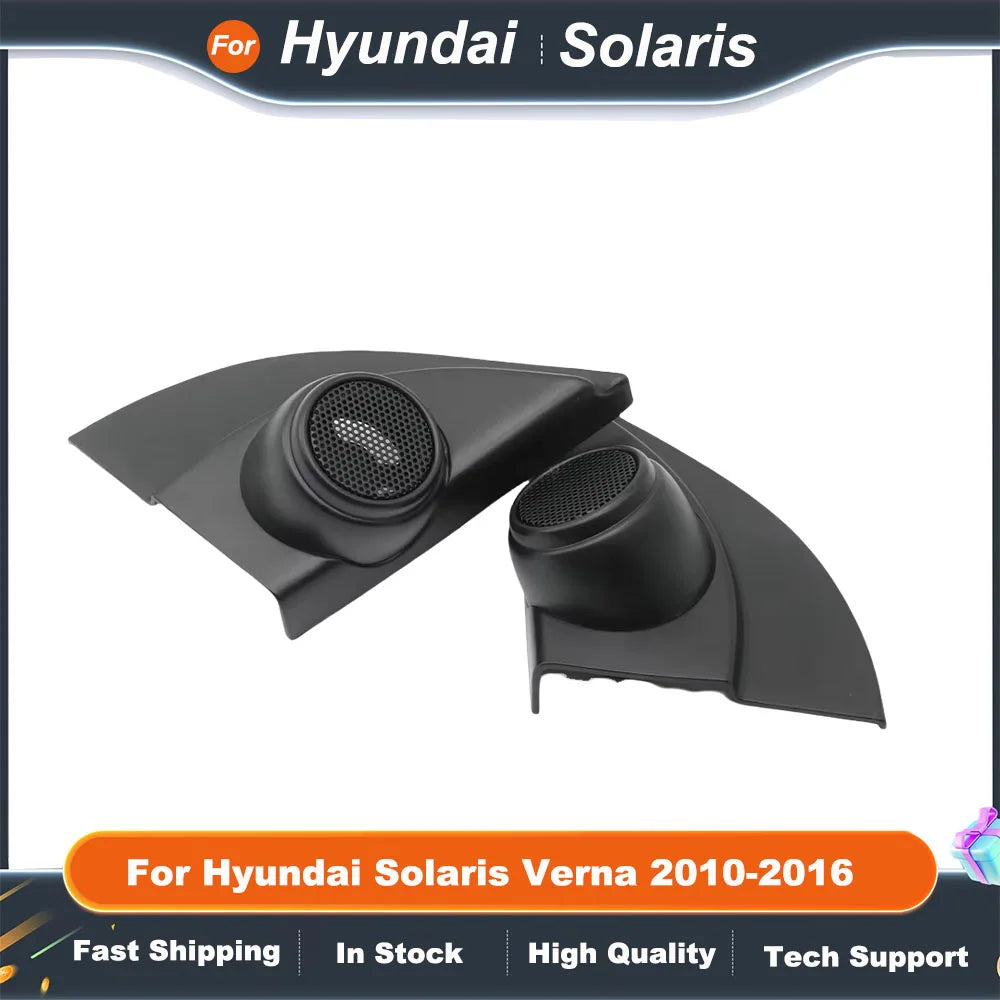 2PCS Car Tweeter Refitting Speaker Cover Boxes for Hyundai Solaris Verna 2010-2016 Audio Door Angle Mounts