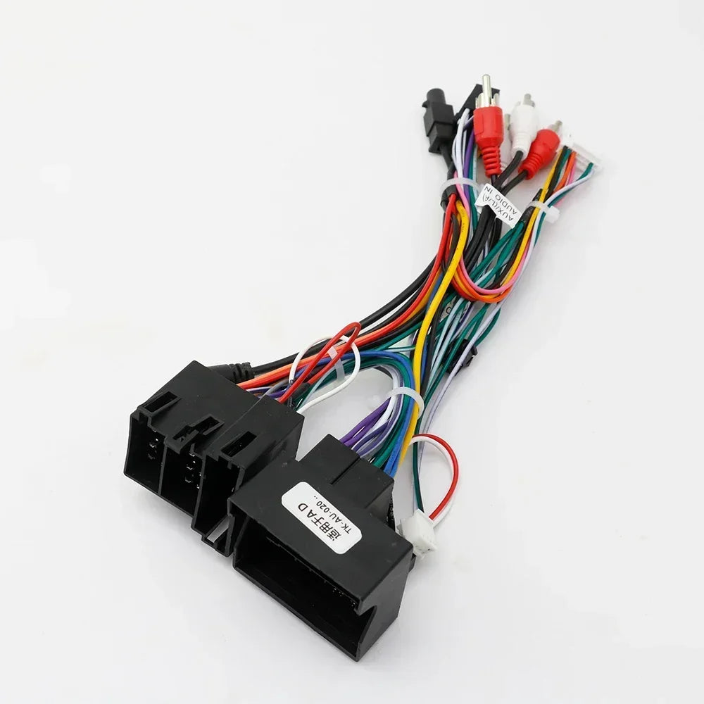 Car 16pin Wiring Harness Adapter Canbus Box Decoder Android Radio Power Cable For Audi A3 A4 TT