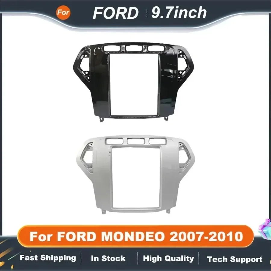 9.7 Inch 2 Din Tesla Style Car Radio Fascia for FORD MONDEO 2007-2010 Multimedia Navigation DVD Panel