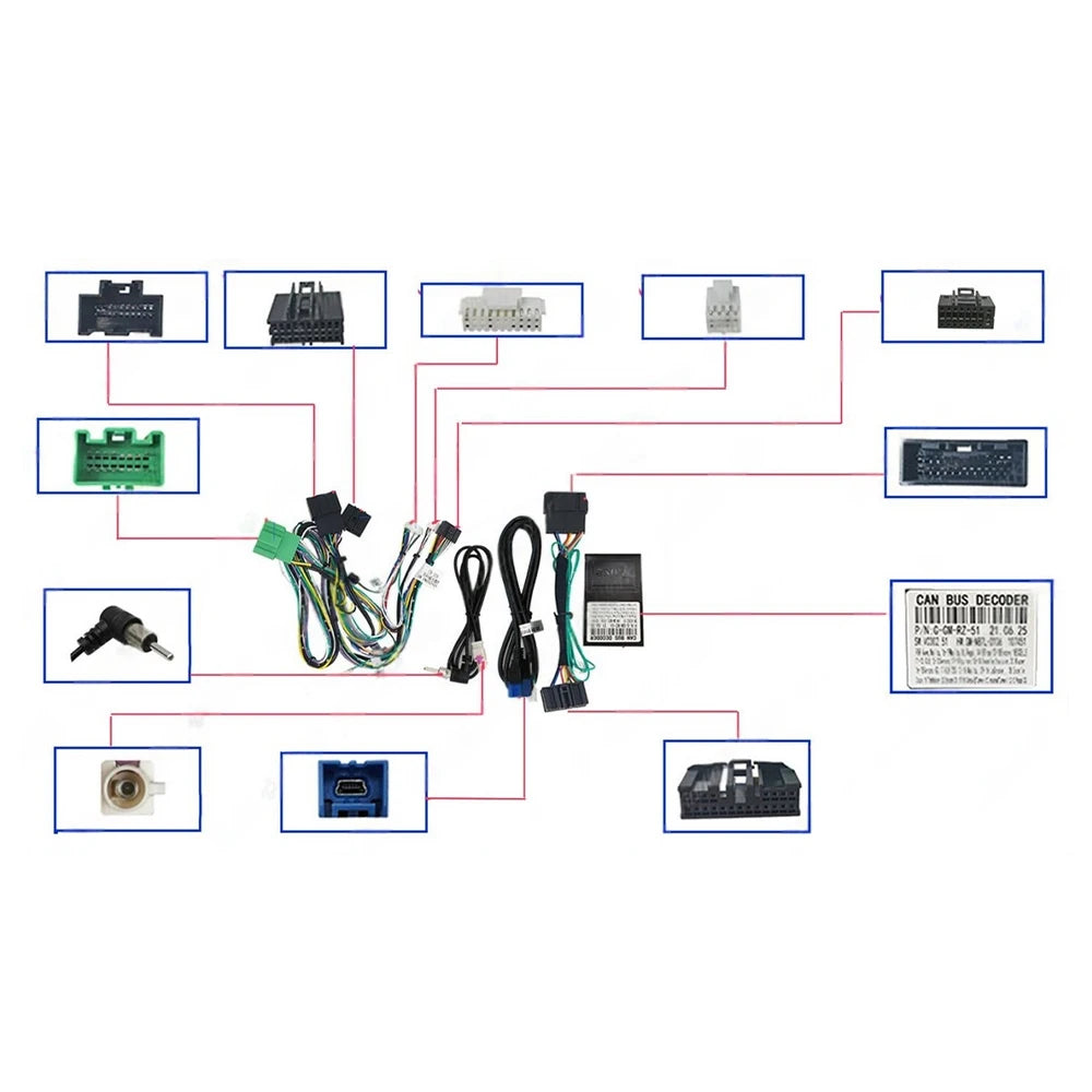 9 Inch 22.86cm Car Radio Frame for Opel Astra K Buick Verano GS 2015-2021 Stereo Panel Wiring Harness Power Cable Adapter Canbus