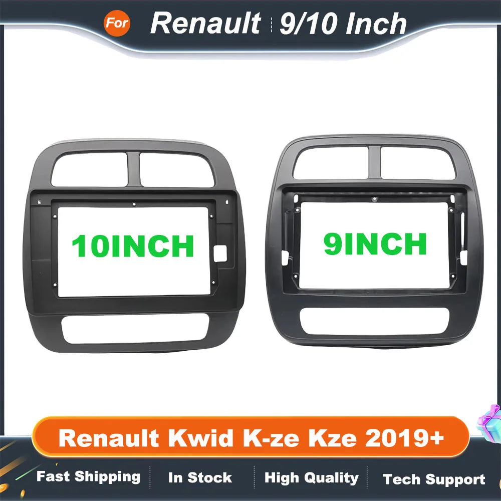 9/10 Inch Car Frame Fascia Adapter For Renault Kwid K-ze Kze 2019+ Android Radio Audio Dash Fitting Panel Kit