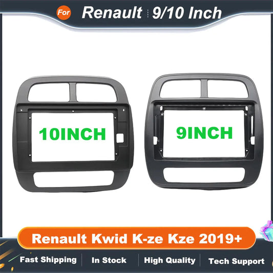 9/10 Inch Car Frame Fascia Adapter For Renault Kwid K-ze Kze 2019+ Android Radio Audio Dash Fitting Panel Kit