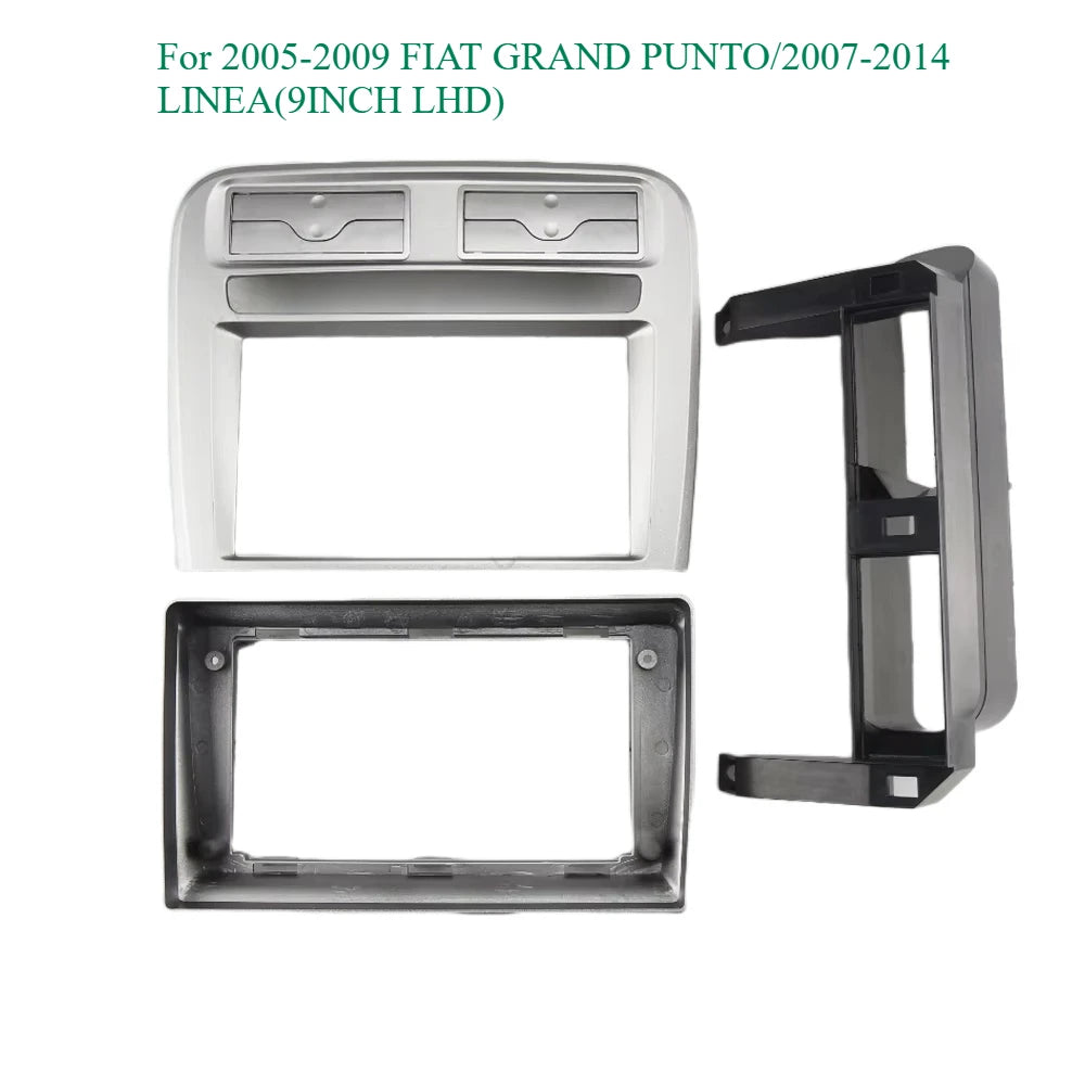 Car Frame Fascia Android Radio Dash Stereo Fitting Panel Kit For 2005-2009 FIAT GRAND PUNTO/2007-2014 LINEA(9INCH LHD)