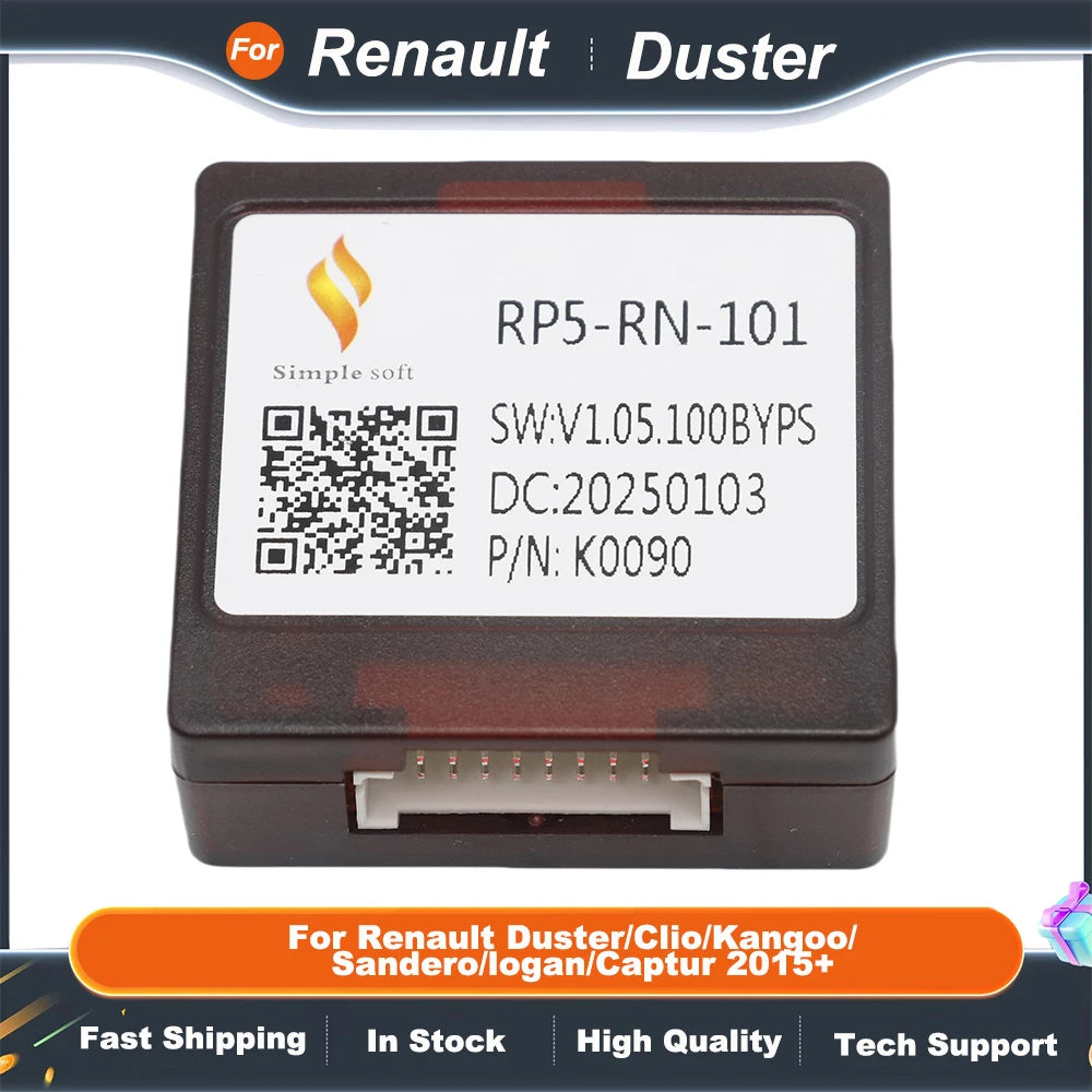 For Renault Duster/Clio/Kangoo/Sandero/logan/Captur 2015+ Canbus Box Power Cable Audio Adaptor