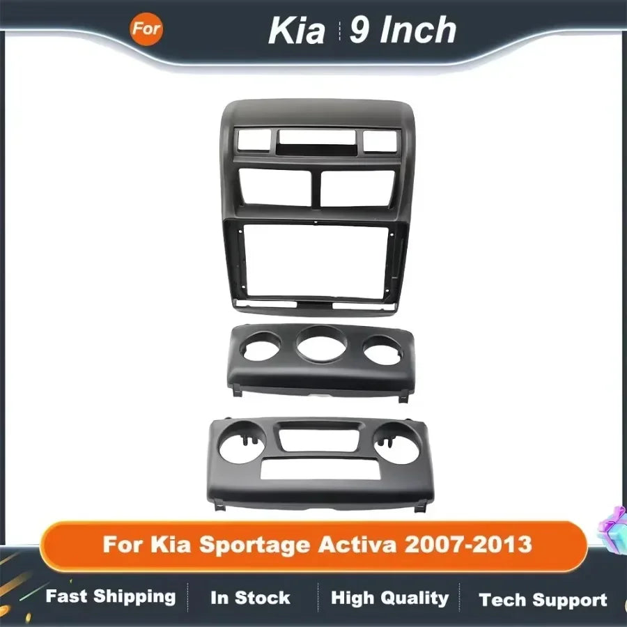 9 Inch Car Radio Fascia Adapter For Kia Sportage Activa 2007-2013 Android Radio Dash Fitting Panel Kit