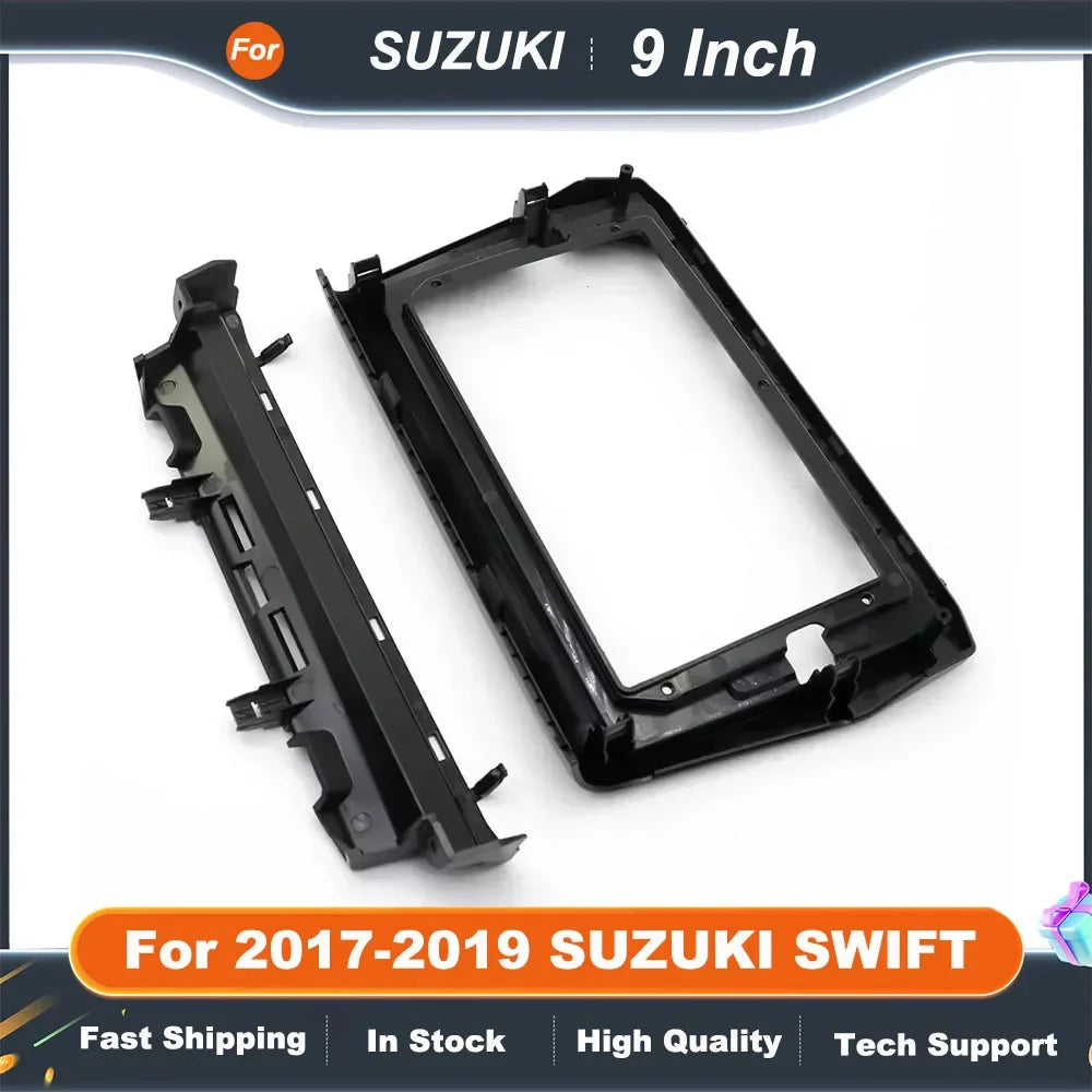 9 Inch Double Din Car Radio Fascia Frame for 2017-2019 SUZUKI SWIFT DVD GPS MP5 Installation Panel Kit