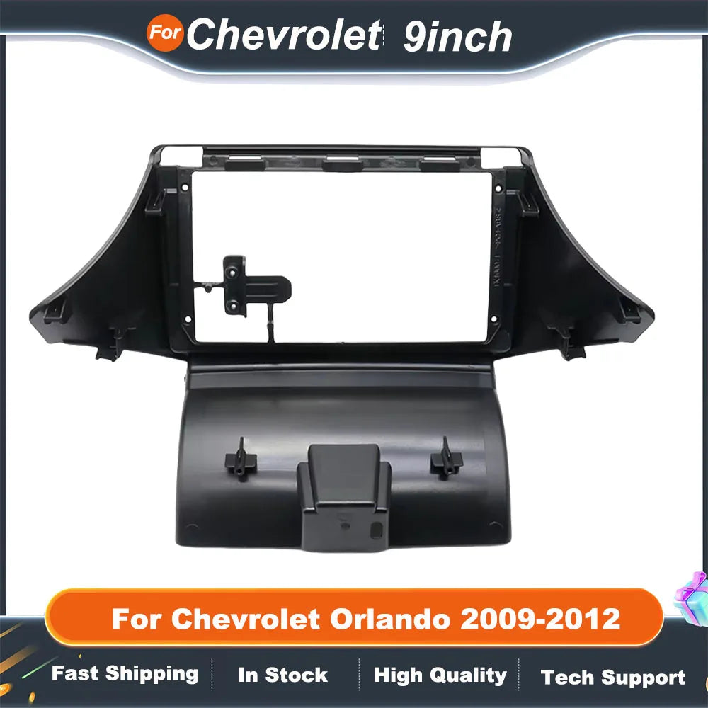 9 Inch Car Fascia Radio Panel For Chevrolet Orlando 2009-2012 Dash Kit Install Facia Console Bezel Adapter Plate GPS Cover Trim
