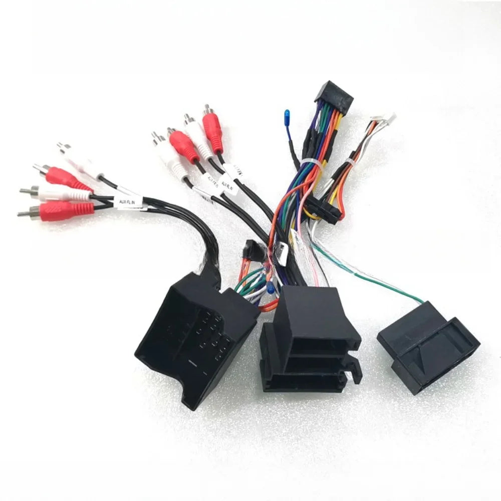 Car Audio Android 16 Pin Power Cable Adapter With Canbus For Audi A3 2004-2008/A4 2004+ (High Version) /A6 2004-2006 /TT 2004+