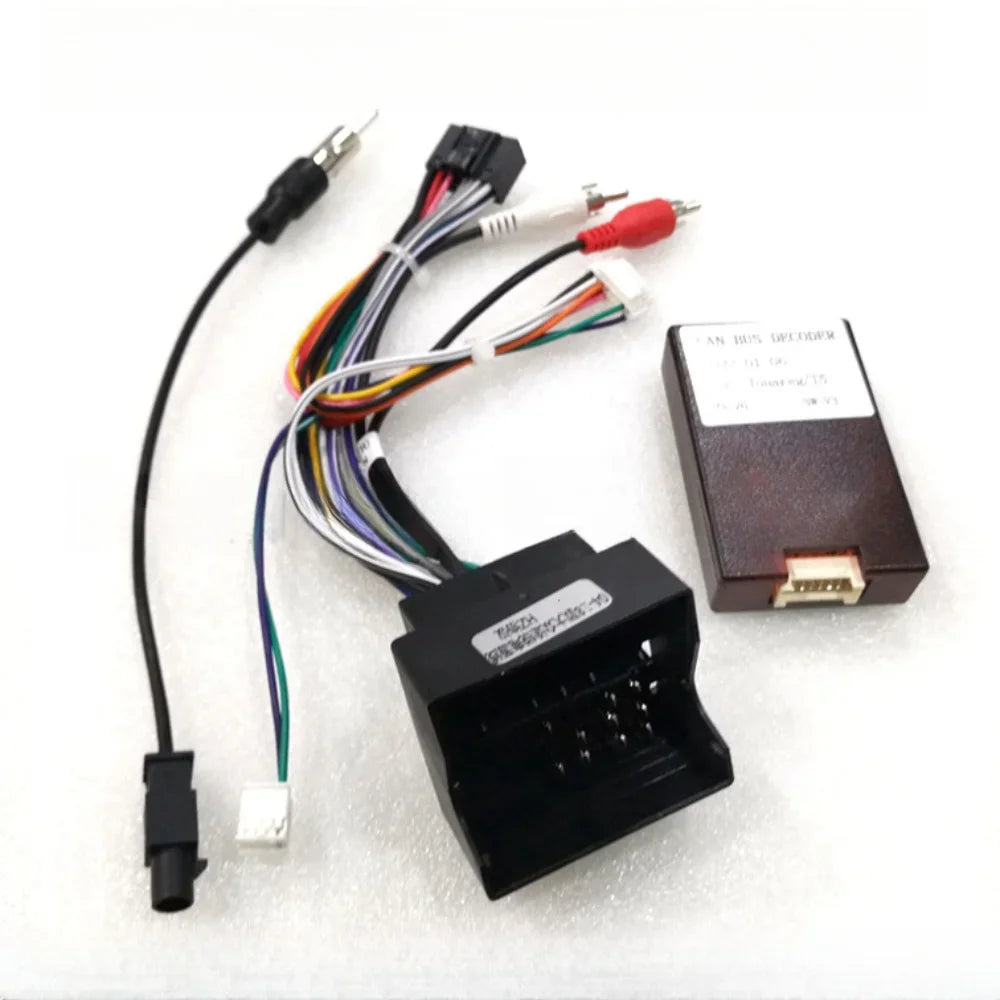 Car Radio Stereo Wiring Harness Cable Adapter Canbus Android 16 Pin For VW Volkswagen Touareg 2003-2011 GPS MP5 Video Player