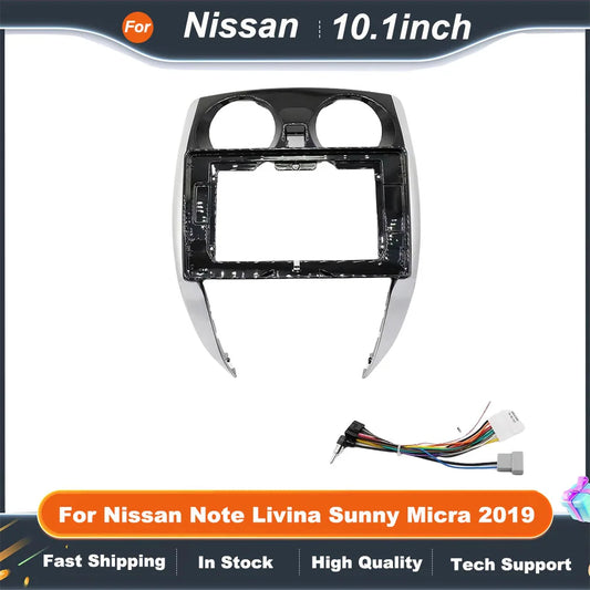 10.1 Inch Car Frame Fascia Adapter For Nissan Note Livina Sunny Micra 2019 Android Radio Audio Dash Fitting Panel Kit