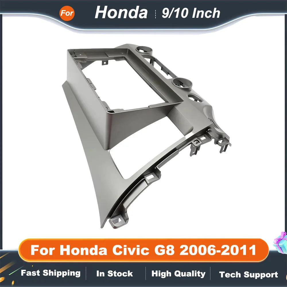 9/10 Inch Car Radio Fascia Frame for Honda Civic G8 2006-2011 Android Stereo Dash Fitting Panel Kit Adapter Trim