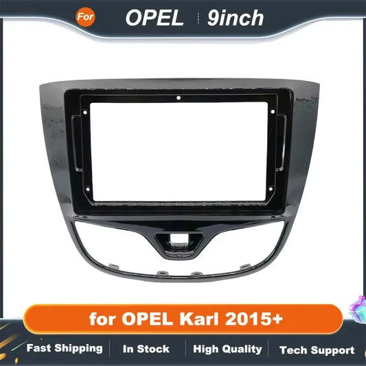 9 inch car stereo panel For OPEL Karl 2015+ Facia GPS Dash Kit Install Console 9inch Plate Adapter Bezel Trim Cover Frame