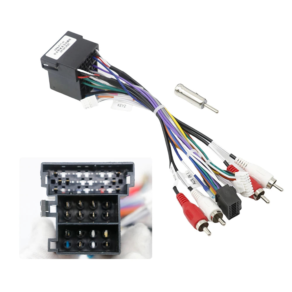 Canbus Box Decoder 16 Pin Car Android Wiring Harness for Fiat Doblo Punto Uno 500 Lancia Delta ISO Cable Adapter