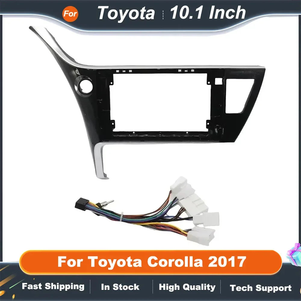 10.1 Inch Car Radio Fascia Frame for Toyota Corolla 2017 2DIN Dashboard Installation Panel Kit