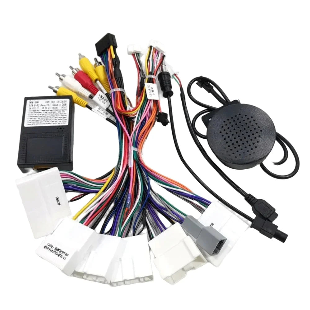 Car 16 Pin Wiring Harness Adapter Canbus Decoder Android 2 Din Radio Power Cable For Renault CLIO 4 2013-2018/CLIO 5 2016-2023