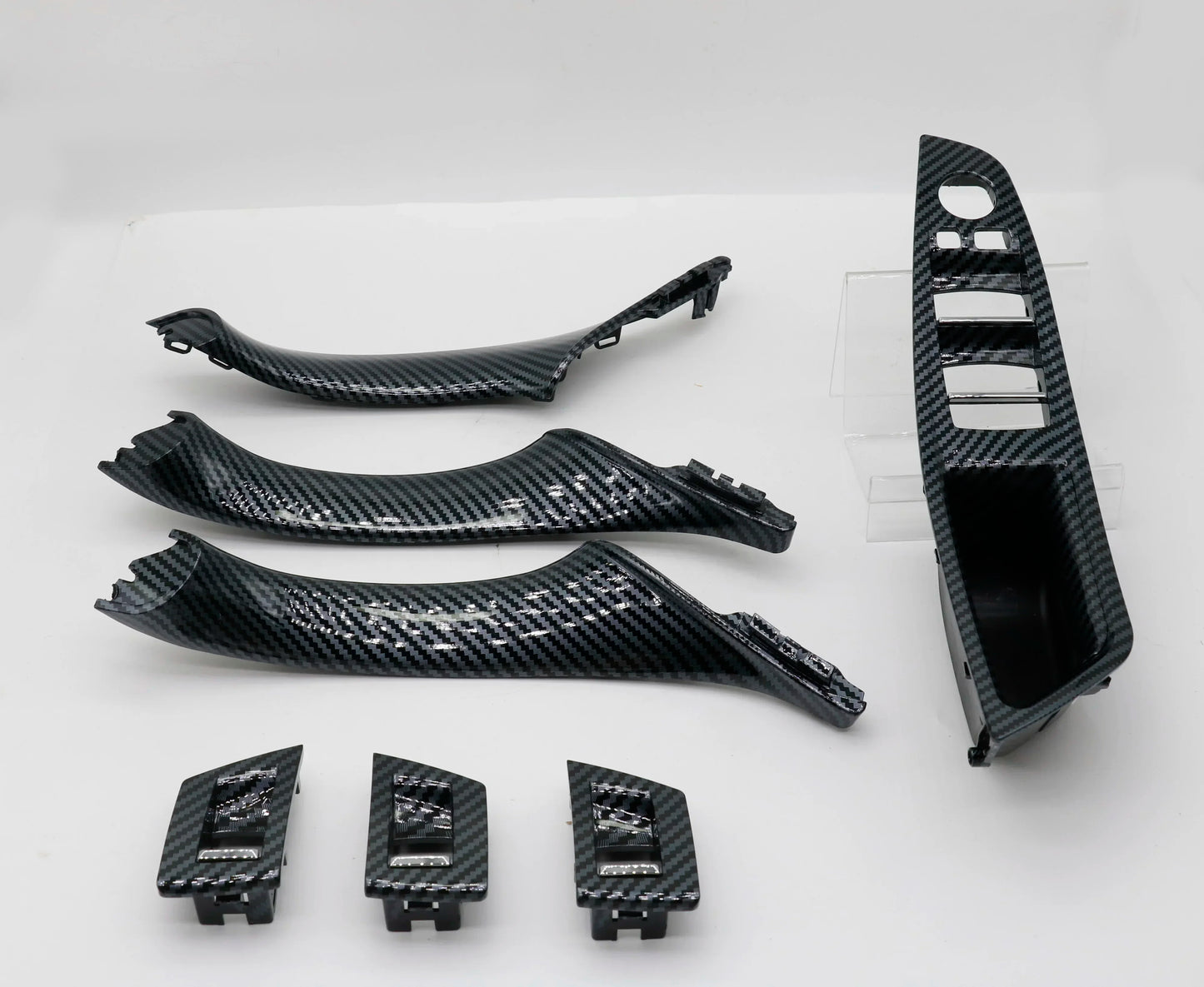 LHD RHD Fiber Interior Door Armrest Panel Pull Handle Set For BMW 5 Series F10 F11 523i 525i 528i 530i 535i 540i 550i