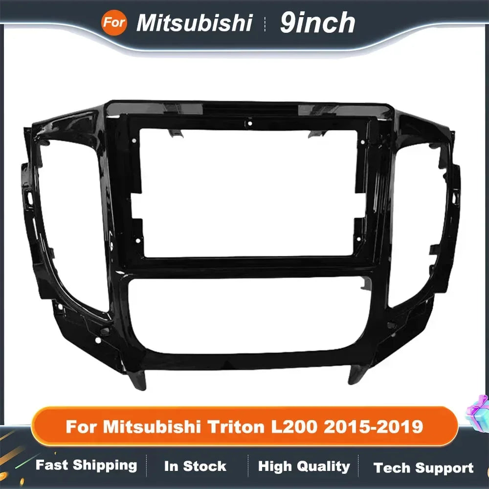 9 Inch Car Radio Fascia Frame for Mitsubishi Triton L200 2015-2019 Android Dash Panel Fitting Adapter Kit