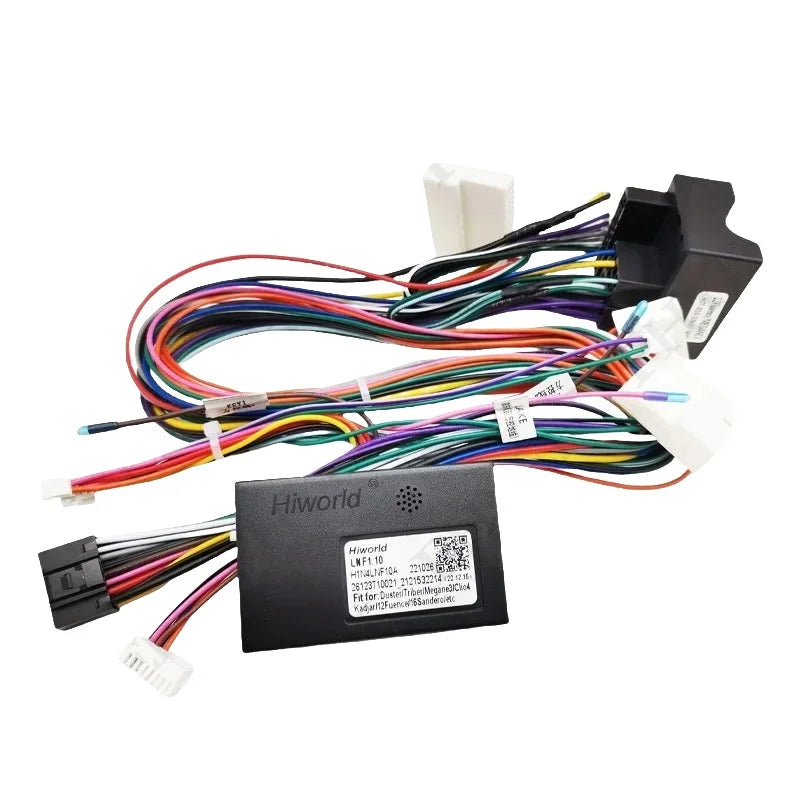 Quadlock Wiring Harness CAN Bus Decoder 16 Pin Plug to 12 Pin Connector Car Android Cable Adapter for Renault Megane 3 Fluence