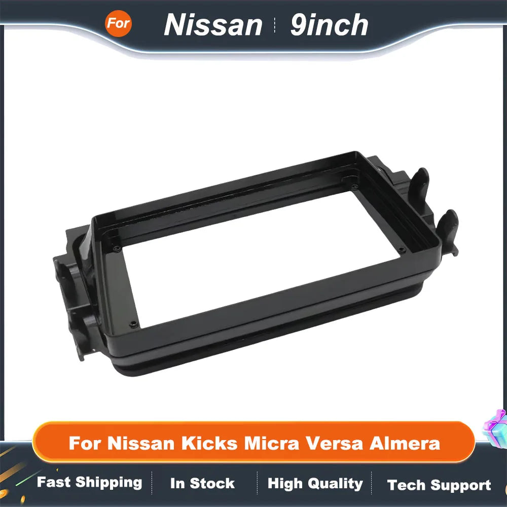 9 inch Car Frame Fascia Adapter Android Radio Dash Fitting Panel Kit For Nissan Kicks Micra Versa Almera