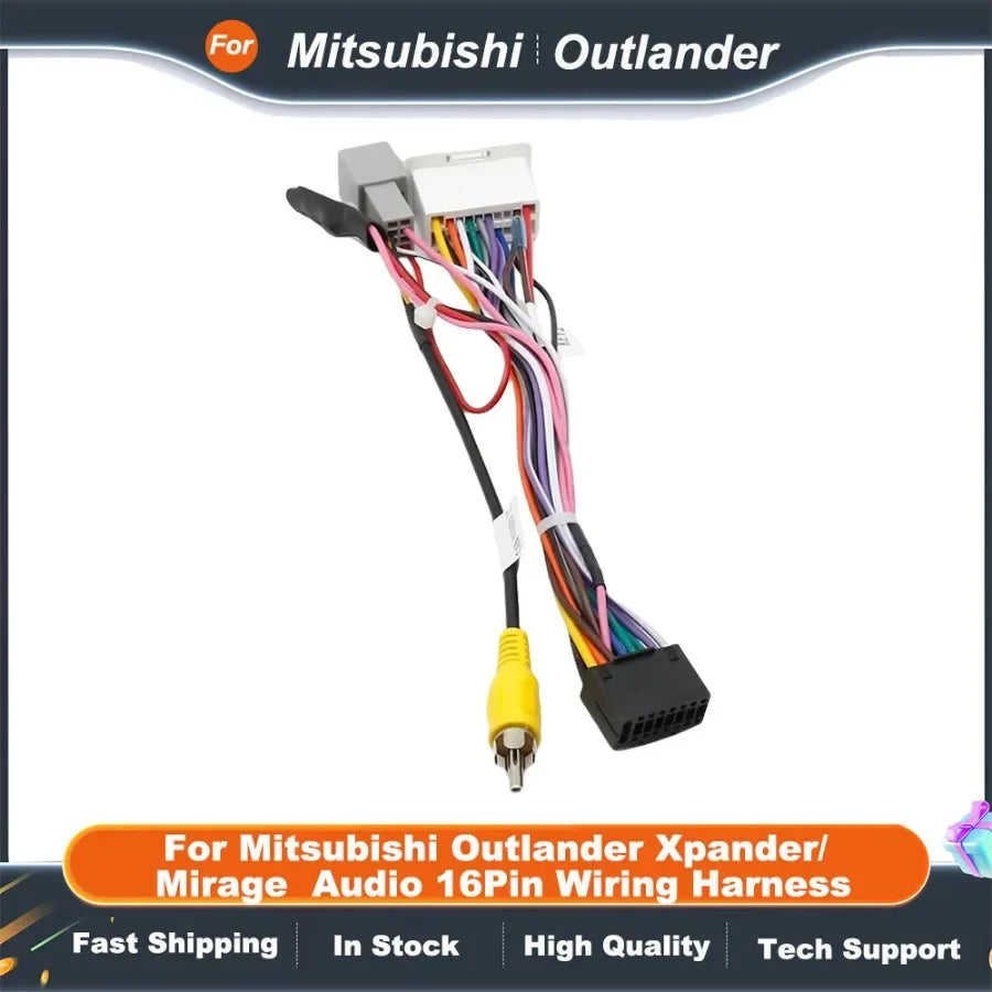16PIN Car Radio Wiring Harness for Mitsubishi Outlander Xpander/Mirage Stereo Power Cable Adapter