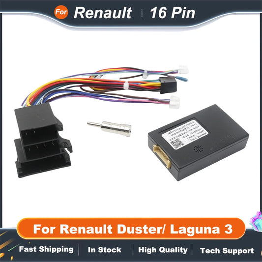 16 Pin Canbus Box With Cable Adaptor For Renault Duster/ Laguna 3 Radio Car With Wiring Harness Cable Android Car Radio
