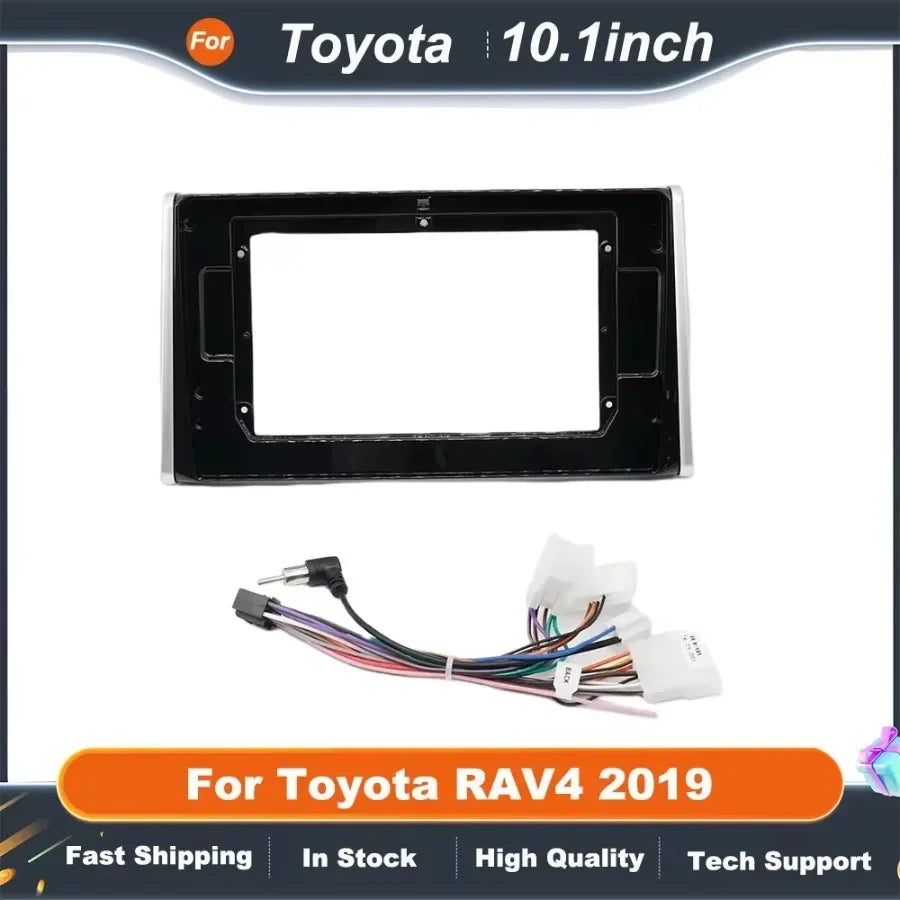 10.1 Inch Car Radio Fascia 2Din Fitting Kit for TOYOTA RAV4 2019 Dash Panel Radio Frame Installation Kit