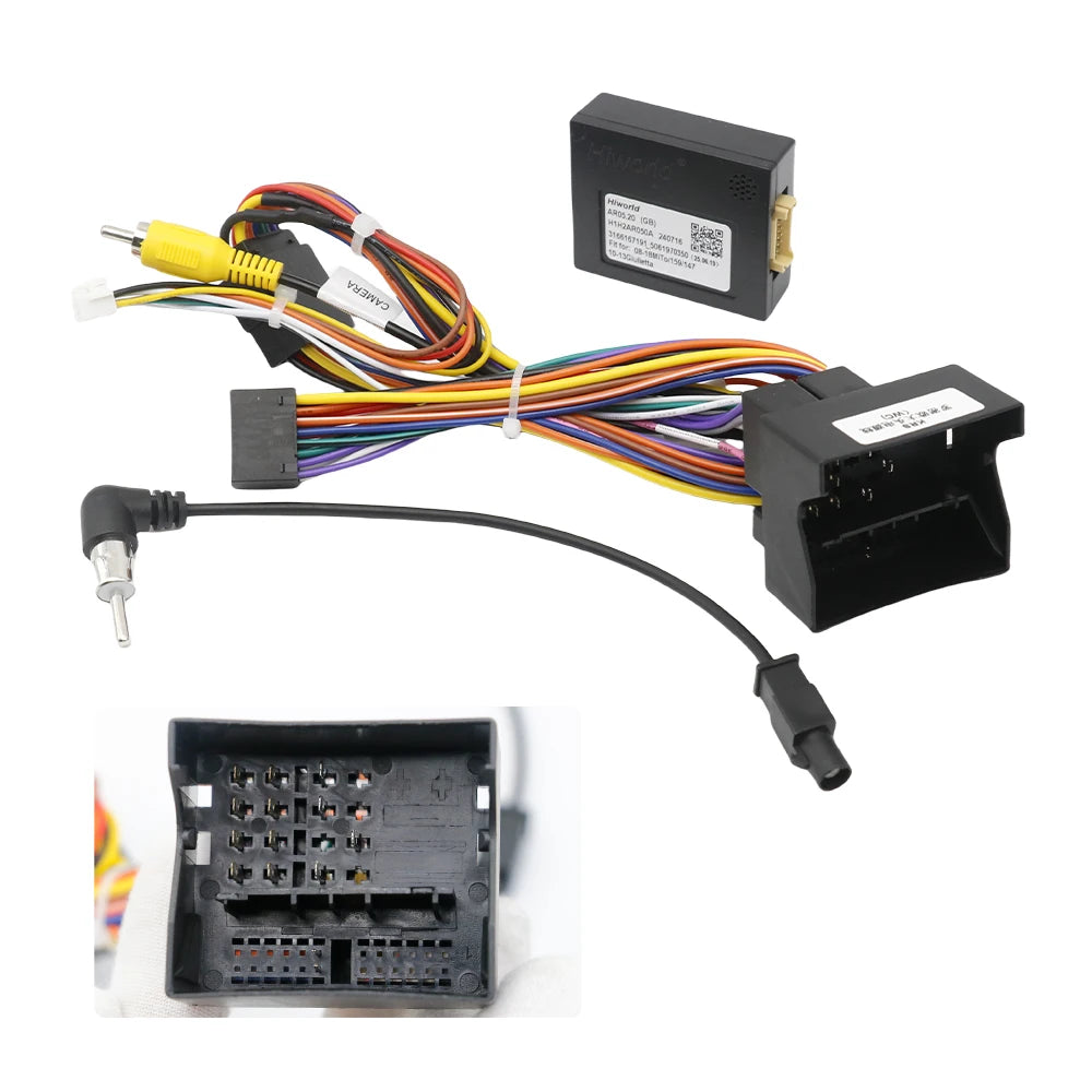 16 Pin Radio Quadlock Wiring Harness for Alfa Romeo Giulia 952 Stelvio MK1 CanBus Decoder Android Multimedia Cable Adapter