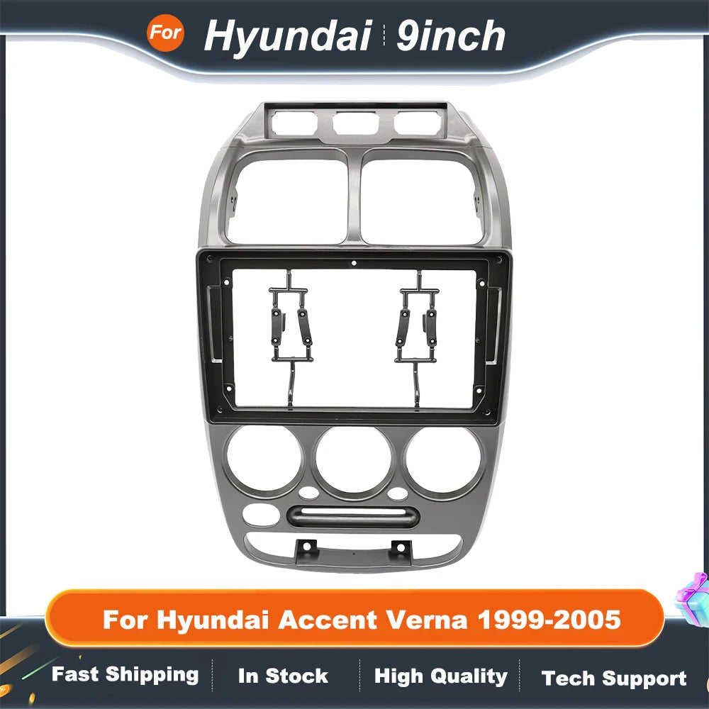 9 Inch Car Radio Fascia Frame Adapter For Hyundai Accent Verna 1999-2005 Android Radio Dash Fitting Panel Kit