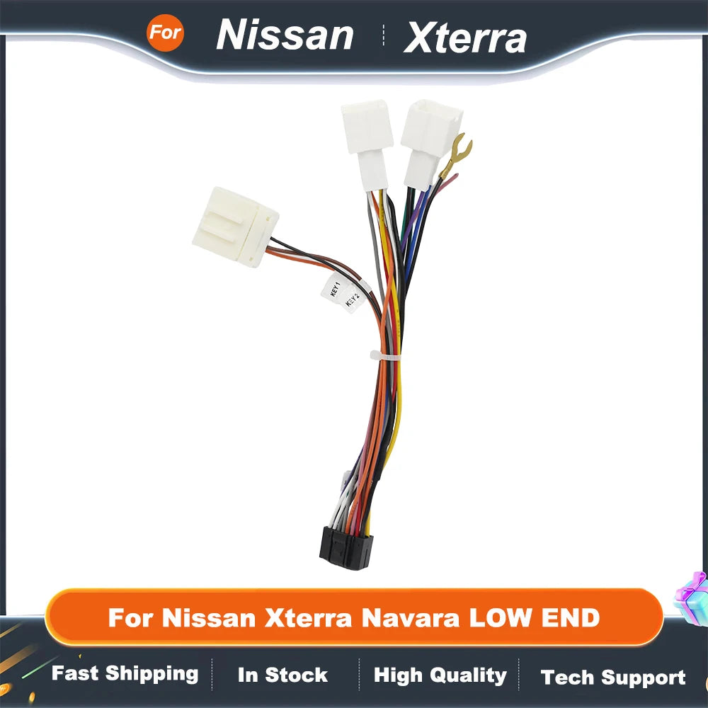 16PIN Car Radio Cable For Nissan Xterra Navara LOW END Cable Power Wire Cable Android Car