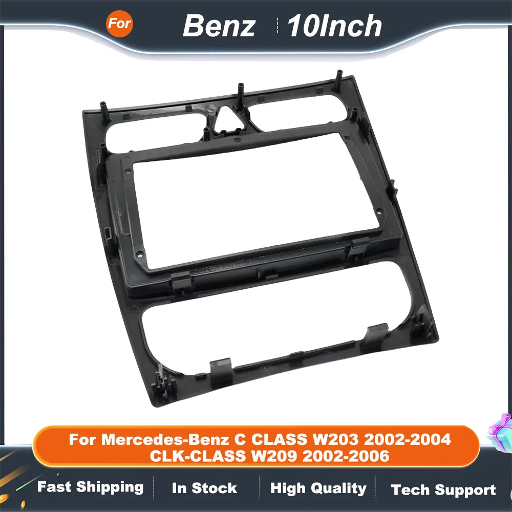 9 Inch Car Radio Fascia For Mercedes-Benz C CLASS W203 2002-2004 CLK-CLASS W209 2002-2006 Car Stereo Housing Frame