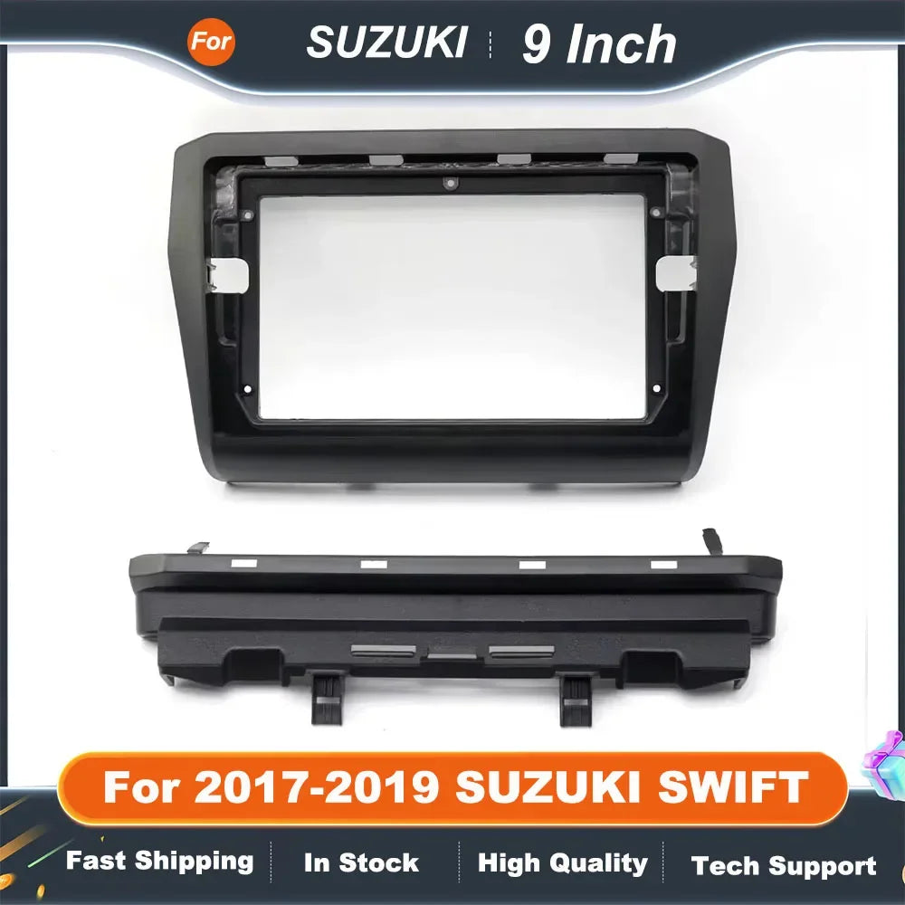 9 Inch Double Din Car Radio Fascia Frame for 2017-2019 SUZUKI SWIFT DVD GPS MP5 Installation Panel Kit