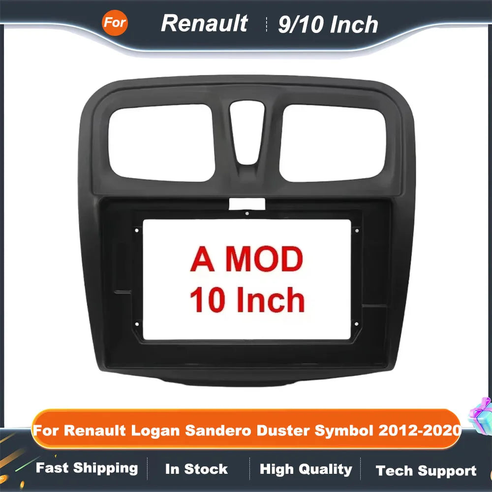 9 Inch 10 Inch Car Radio Fascia Frame for Renault Logan Sandero Duster Symbol 2012-2020 Android Dash Panel Fitting Kit