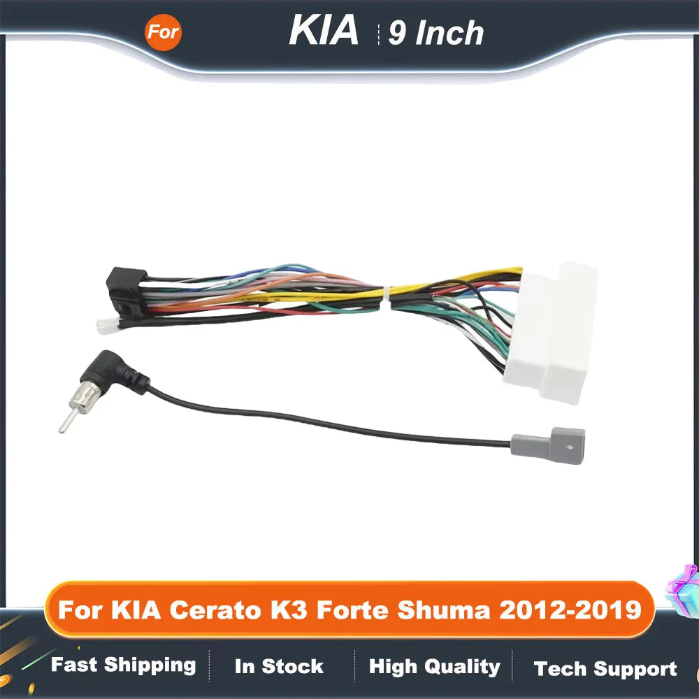Car Radio Fascia Frame 9 Inch for KIA Cerato K3 Forte Shuma 2012-2019 Android Stereo Dash Panel Kit Double Din Adapter