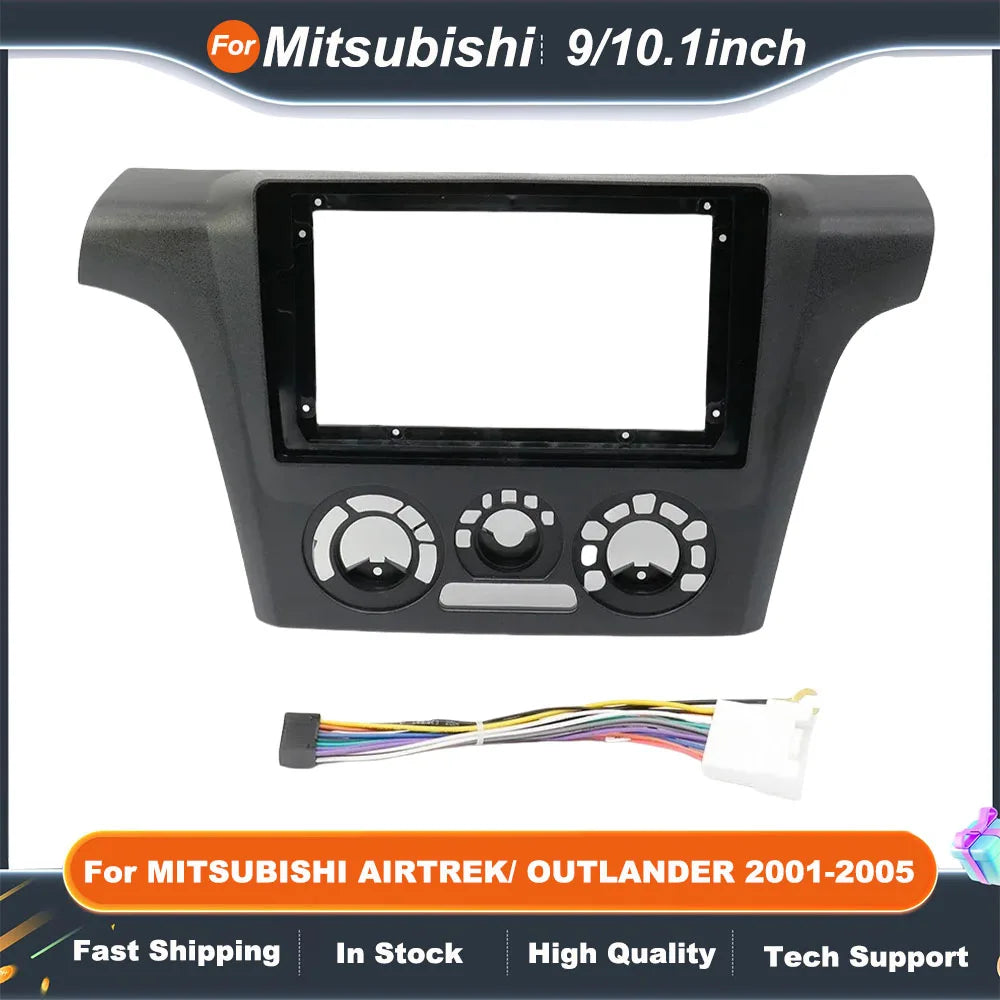 9/10.1inch Car Radio Fascia For MITSUBISHI AIRTREK/ OUTLANDER 2001-2005 Audio MP5 Stereo Dash Panel Mounting  Frame Kit