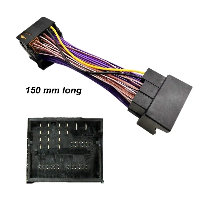 Quadlock Extension Harness Adapter 52 Pin Connector Plug Play Wiring Cable for VW Golf Jetta Polo T-ROC Tiguan Passat Audi