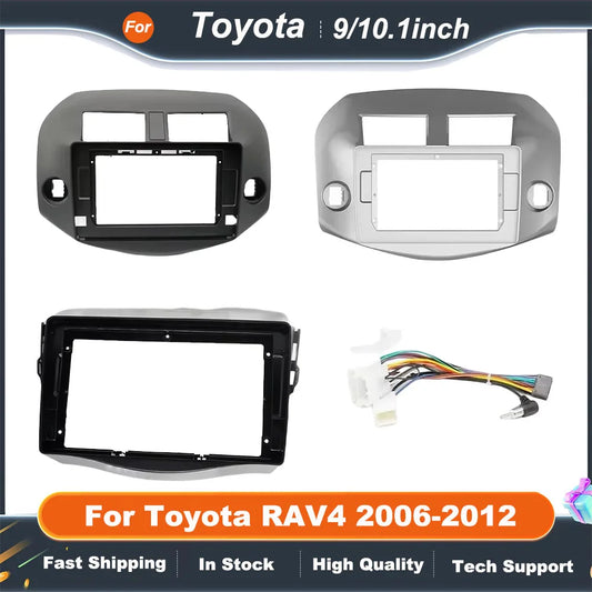 9/10.1 Inch Double Din Car Stereo Fascia for Toyota RAV4 2006-2012 DVD System