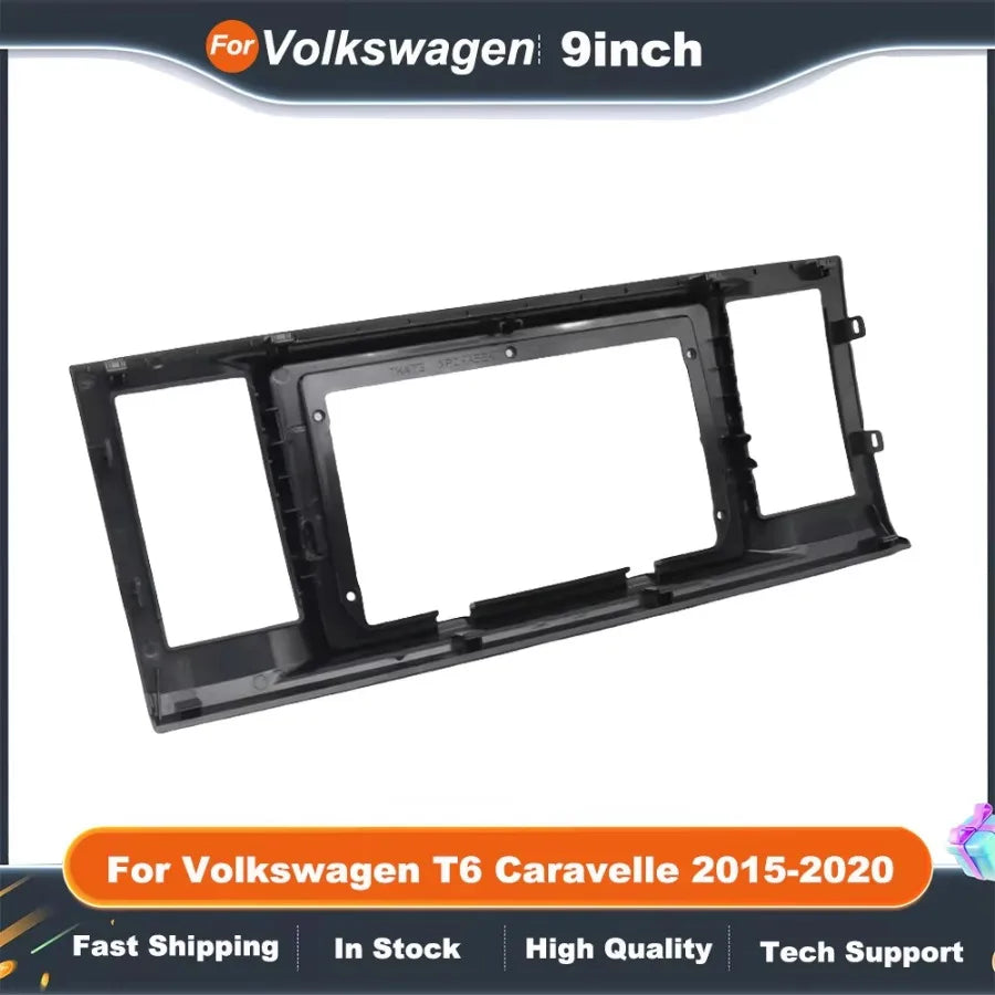 9 Inch car stereo panelAdapter with CANBUS Box Decoder for VOLKSWAGEN T6 CARAVELLE 6 2015-2020 Android Radio Dash Fitting  Kit
