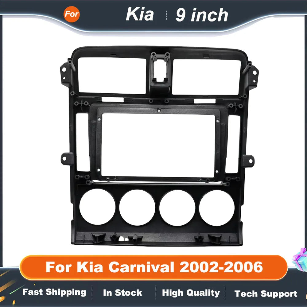 9 Inch Car Frame Fascia Adapter For Kia Carnival 2002-2006 Canbus Box Decoder Android Radio Audio Dash Fitting Panel Kit