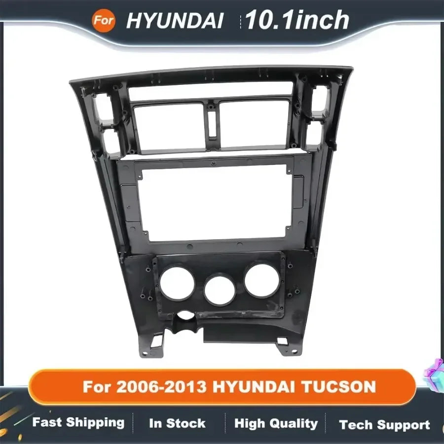 10.1-Inch Car Fascia Radio Panel 2Din Fitting Kit for HYUNDAI TUCSON 2006-2013 Android GPS MP5 Head Unit Dash Panel Kit