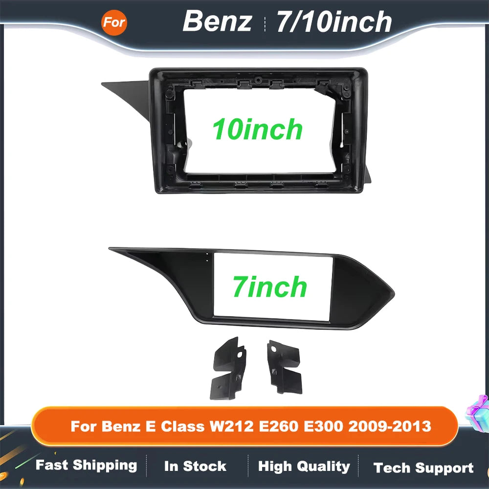 7/10 Inch Car Frame Fascia Adapter  For Benz E Class W212 E260 E300 2009-2013  Android Radio Audio Dash Fitting Panel Kit