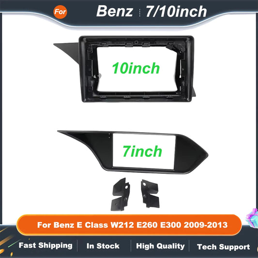 7/10 Inch Car Frame Fascia Adapter  For Benz E Class W212 E260 E300 2009-2013  Android Radio Audio Dash Fitting Panel Kit