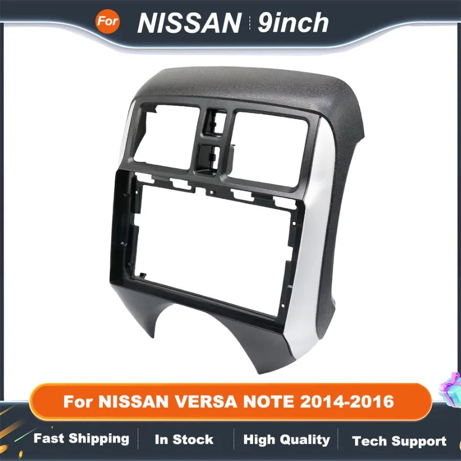 9" 2 Din car multimedia frame  For NISSAN VERSA NOTE 2014-2016 Android GPS MP5 Stereo Player Head Unit Panel Dash
