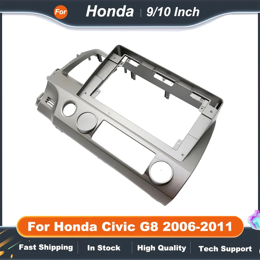 9/10 Inch Car Radio Fascia Frame for Honda Civic G8 2006-2011 Android Stereo Dash Fitting Panel Kit Adapter Trim