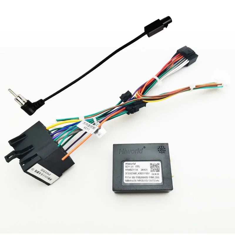 ISO Wiring Harness CAN Bus Decoder, 16 Pin Car Android Head Unit Cable Adapter,  for Mercedes Benz B Class W245 W246 C200