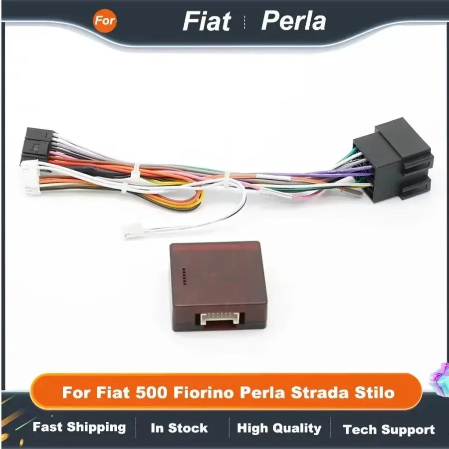 16pin Power Cable with CANBUS Box for Fiat 500 Fiorino Perla Strada Stilo Android Radio
