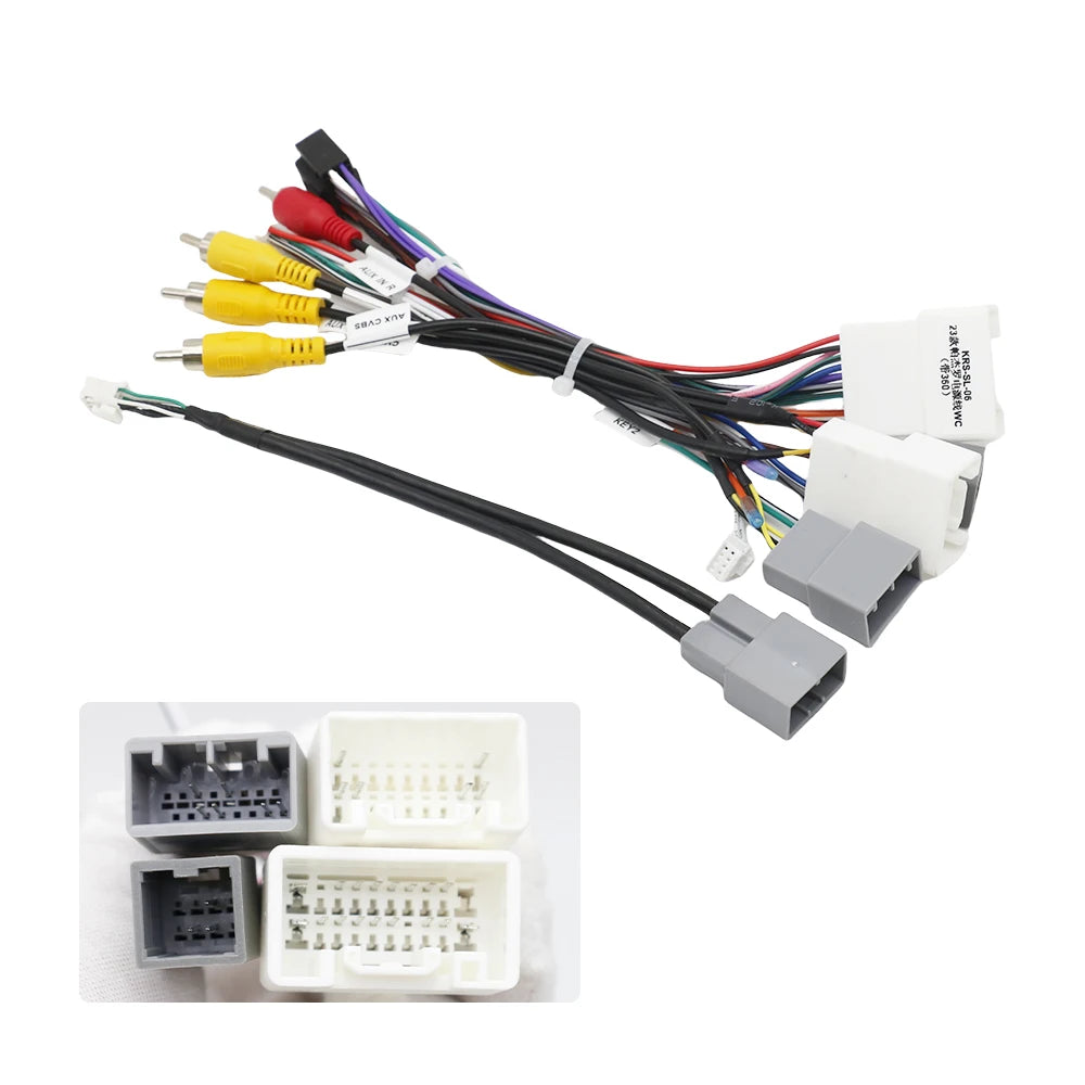 16pin Wiring Harness Adapter Canbus Box Decode for Mitsubishi Pajero Sport Android Radio Power Cabler