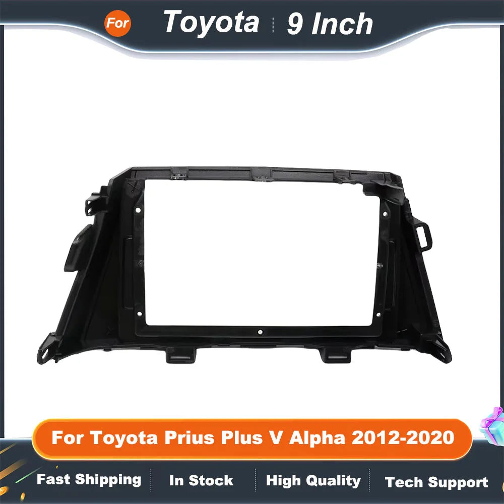9 Inch Car Radio Fascia Frame Adapter for Toyota Prius Plus V Alpha 2012-2020 - Android Dash Fitting Panel Kit