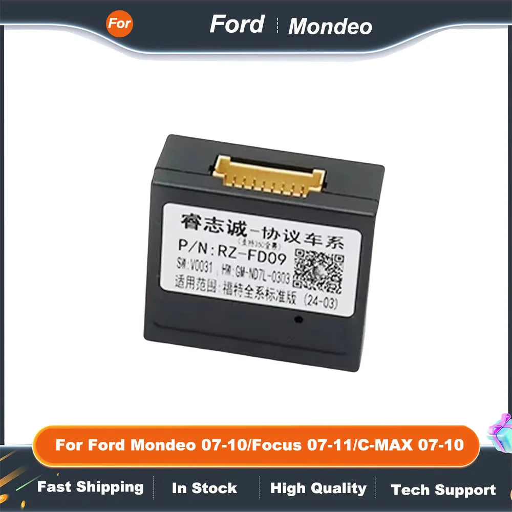 Car Radio Fascia Frame 16PIN Wiring Harness Adapter with CANBUS Box for Ford Mondeo Focus 07-11 C-MAX 07-10 Android Stereo Audio