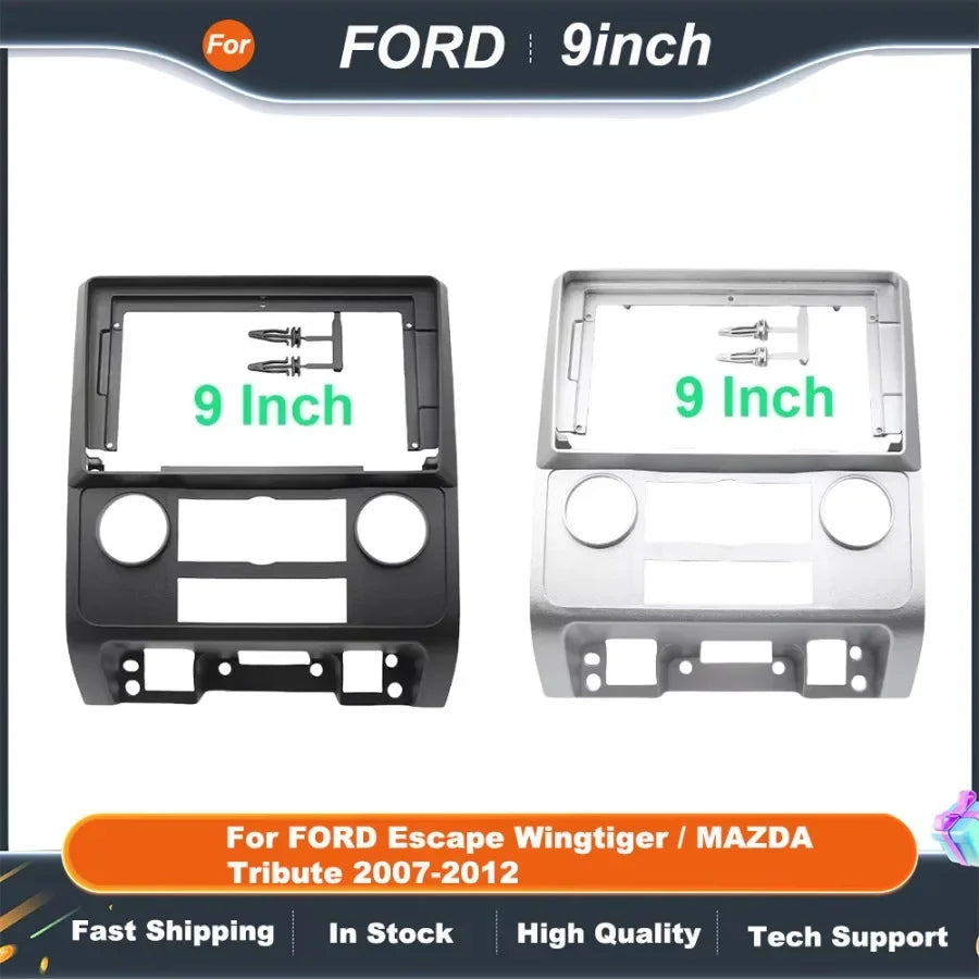 9 Inch 2DIN Car Radio Fascia Adapter for FORD Escape Wingtiger/MAZDA Tribute 2007-2012 Dash Mounting Kit